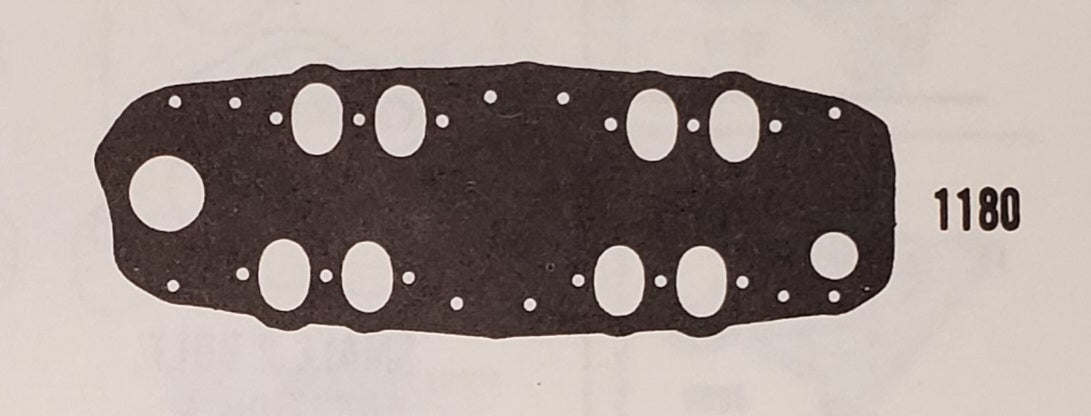 Offenhauser 1180 Manifold Gasket – Dual purpose intake manifold gaskets made exactly the proper size for porting; may be used for template on block and manifold, then as gaskets when finished. Will fit from 1932-53 Ford and Mercury. DFW Speed Syndicate
