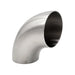 2.000" 16ga Tight Radius 90° Mandrel Bend - (2.382" CLR) - Brushed Finish - 304 Stainless Ace Race Parts