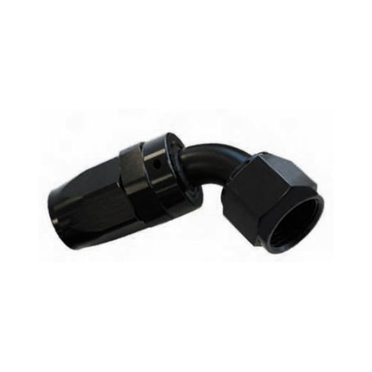 -12AN Female 60° Hose End, Swivel Style, Black Hard Anodized Aluminum Ace Race Parts