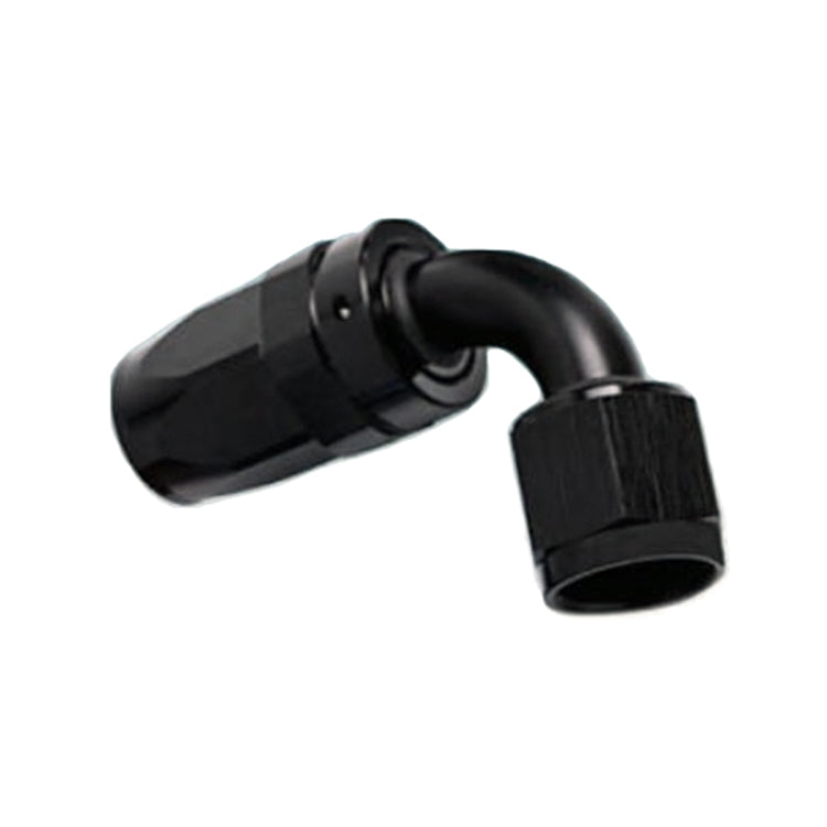 -10AN Female 90° Hose End, Swivel Style, Black Hard Anodized Aluminum Ace Race Parts
