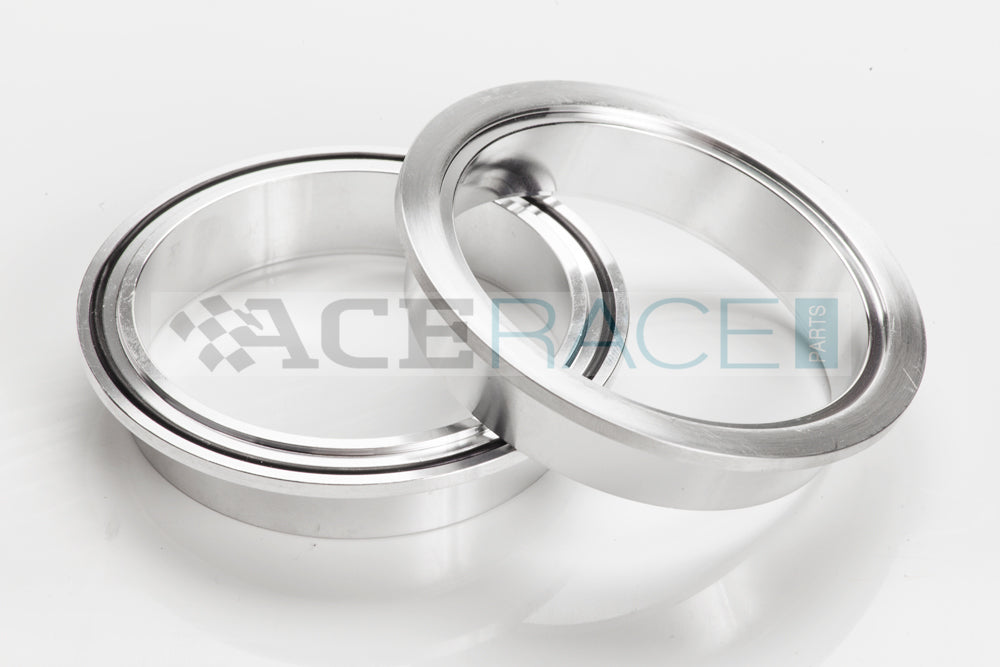 1.750" V-Band Assembly - Aluminum "Male + O-Ring/Female" Flanges, 304 Stainless Clamp Ace Race Parts