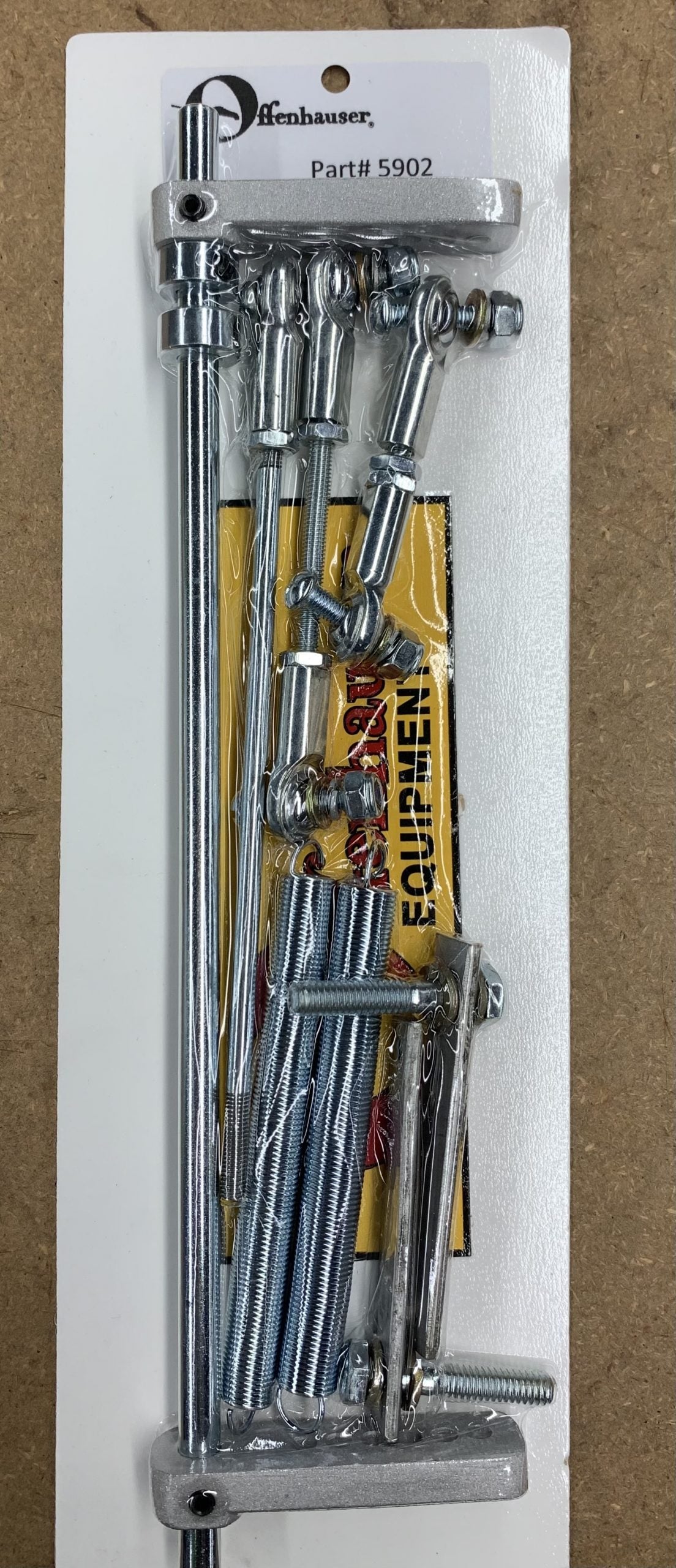 Offenhauser 5902 linkage for dual quad carbs on #5893 low profile cross ram manifold. DFW Speed Syndicate