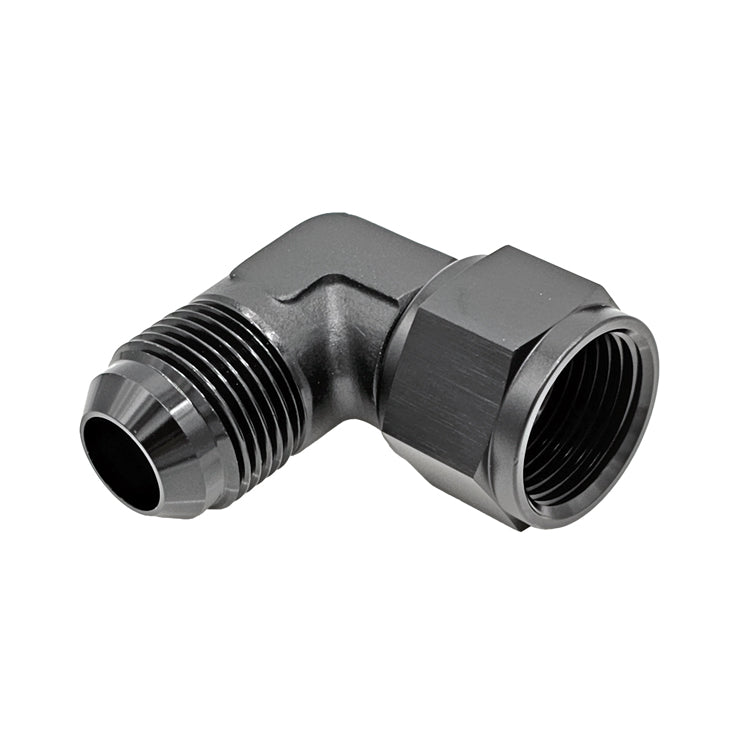 -10AN Female AN to -10AN Male AN Flare 90° Adapter, Black Hard Anodized Ace Race Parts