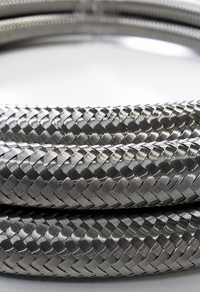 -8AN Stainless Steel Braided Flex Hose with Reinforced Rubber Liner - 50 Foot Length Ace Race Parts