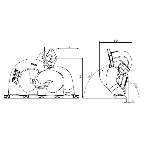2.0L TSI / FSI T3 Twin Scroll Turbo Exhaust Manifold Transverse Engines + Aluminum intake manifold - NEW VERSION! - PRE SALE SPA TURBO USA