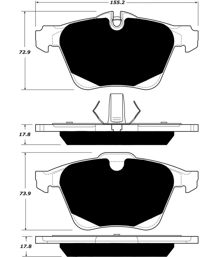Porterfield Brake Pads for 2017 JAGUAR F-TYPE FR SPORT
