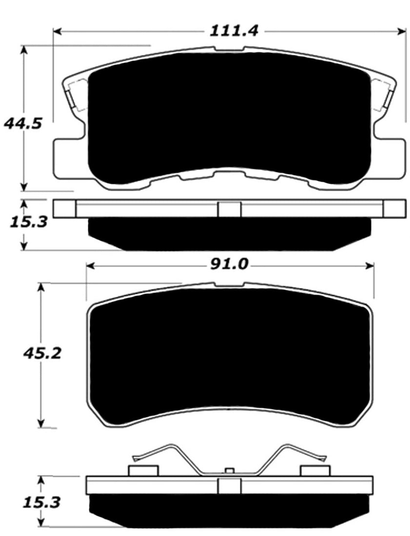 Porterfield Brake Pads for 2004 MITSUBISHI Endeavor FR SPORT