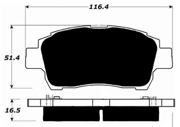 Porterfield Brake Pads for 2002 TOYOTA PRIUS FR SPORT