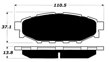 Porterfield Brake Pads for 2012 SUBARU LEGACY SEDAN 2.5i FR SPORT