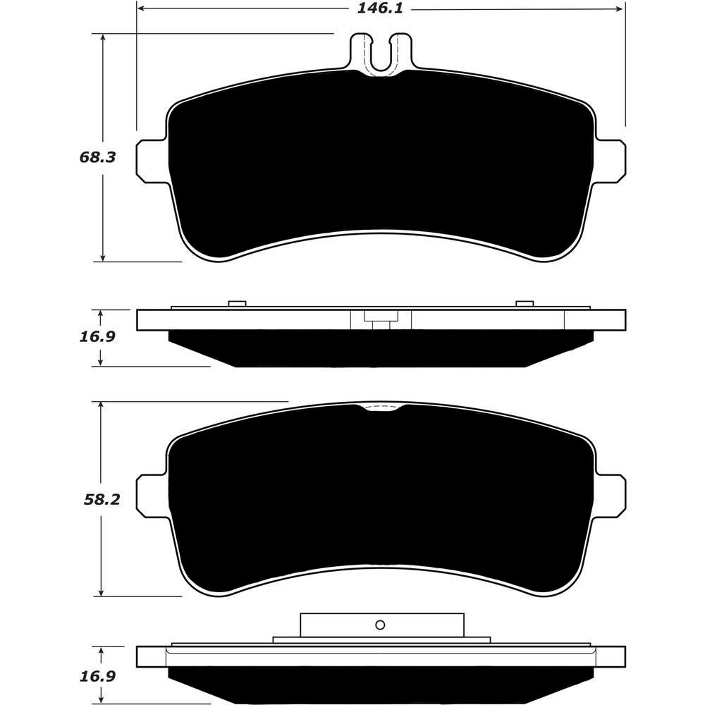 Porterfield Brake Pads for 2016 MERCEDES-BENZ MAYBACH S600 (EXC. ARMOR) FR SPORT