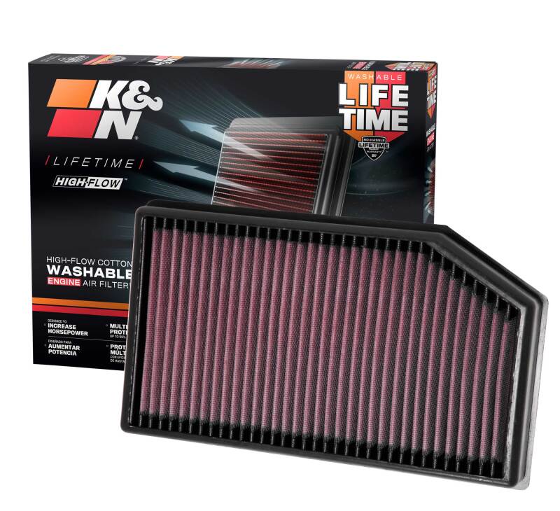 K&N 2018 Jeep Wrangler JL 2.0L/3.6L F/I Drop In Air Filter - DFW Speed Syndicate