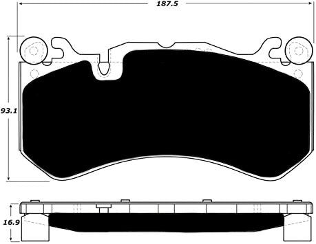 Porterfield Brake Pads for 2008 MERCEDES-BENZ SL600 - 2 Pad Front Caliper R230 Model FR SPORT
