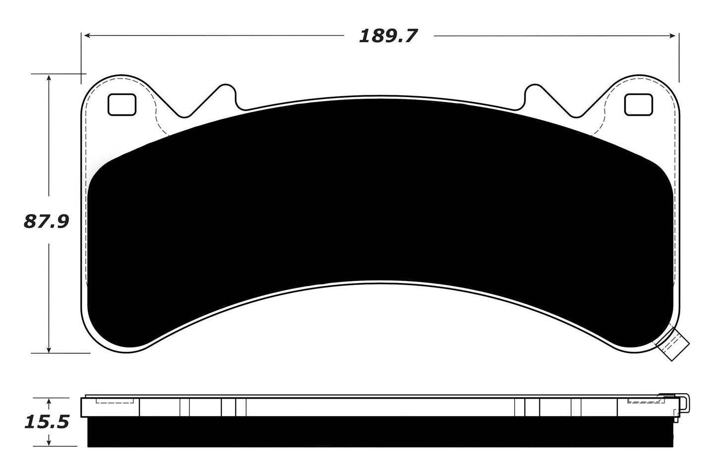 Porterfield Brake Pads for 2016 GMC Yukon Denali 2WD w/6 Piston BBK FR SPORT