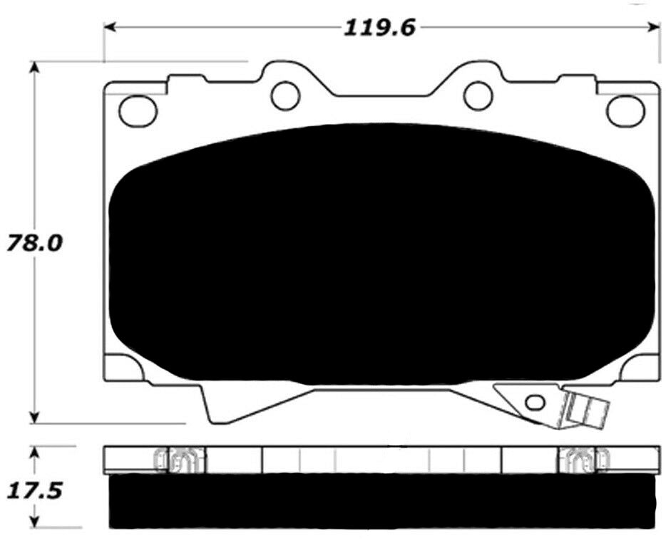 Porterfield Brake Pads for 1998 LEXUS LX 470 FR SPORT
