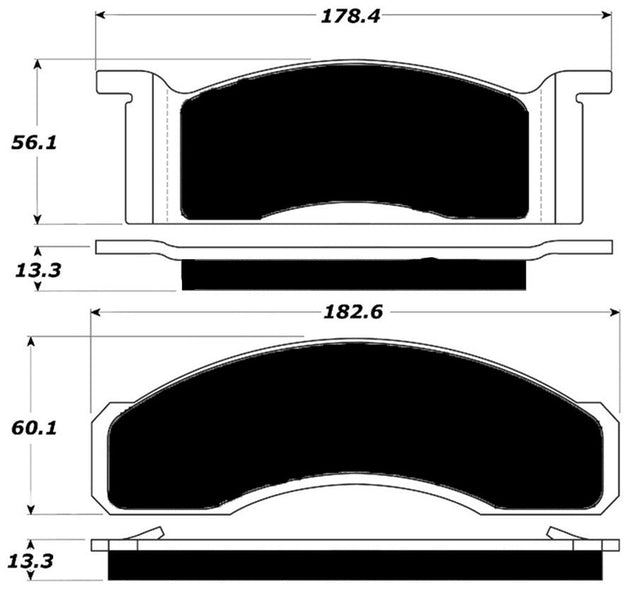 Porterfield Brake Pads for 1970 MERCURY COUGAR 302 V8 w/Front Discs FR SPORT