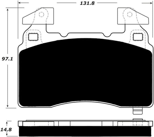 Porterfield Brake Pads for 2016 CADILLAC ELR w/ Performance Brakes FR SPORT