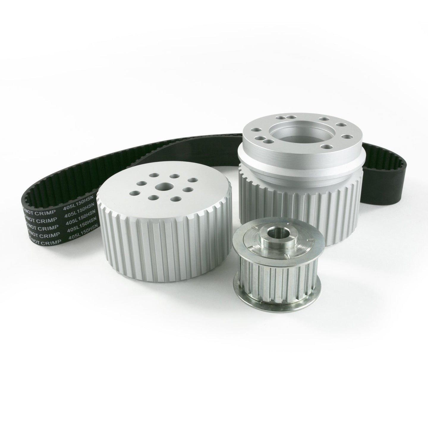 TSP Gilmer Style Pulley Kit; Billet Aluminum; BBC Water Pump; Satin Top Street Performance