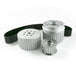 TSP Gilmer Style Pulley Kit; Billet Aluminum; BBC Water Pump; Satin Top Street Performance