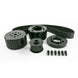 TSP Gilmer Style Pulley Kit; Billet Aluminum; SBM; Black Top Street Performance