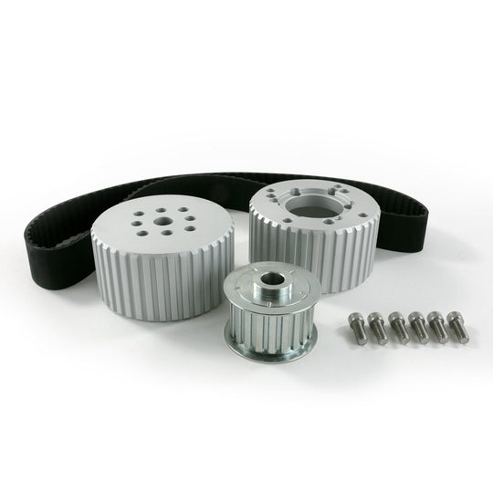 TSP Gilmer Style Pulley Kit; Billet Aluminum; BBM; Satin Top Street Performance