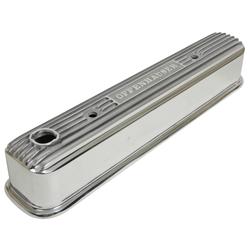 Offenhauser 1083 Valve Cover for Ford OHV 6, 1952-1956. Breather hole made to accommodate stock twist in breather. Opening is 1.5 inch. DFW Speed Syndicate