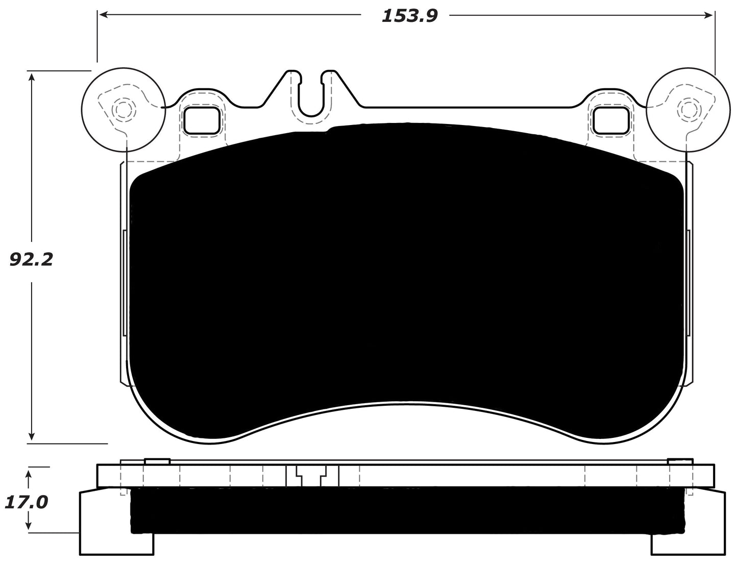 Porterfield Brake Pads for 2014 MERCEDES-BENZ CLS550 FR SPORT