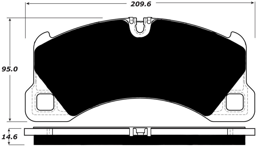 Porterfield Brake Pads for 2017 PORSCHE PANAMERA w/Iron Discs FR SPORT