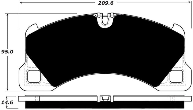 Porterfield Brake Pads for 2013 PORSCHE PANAMERA w/Iron Discs FR SPORT