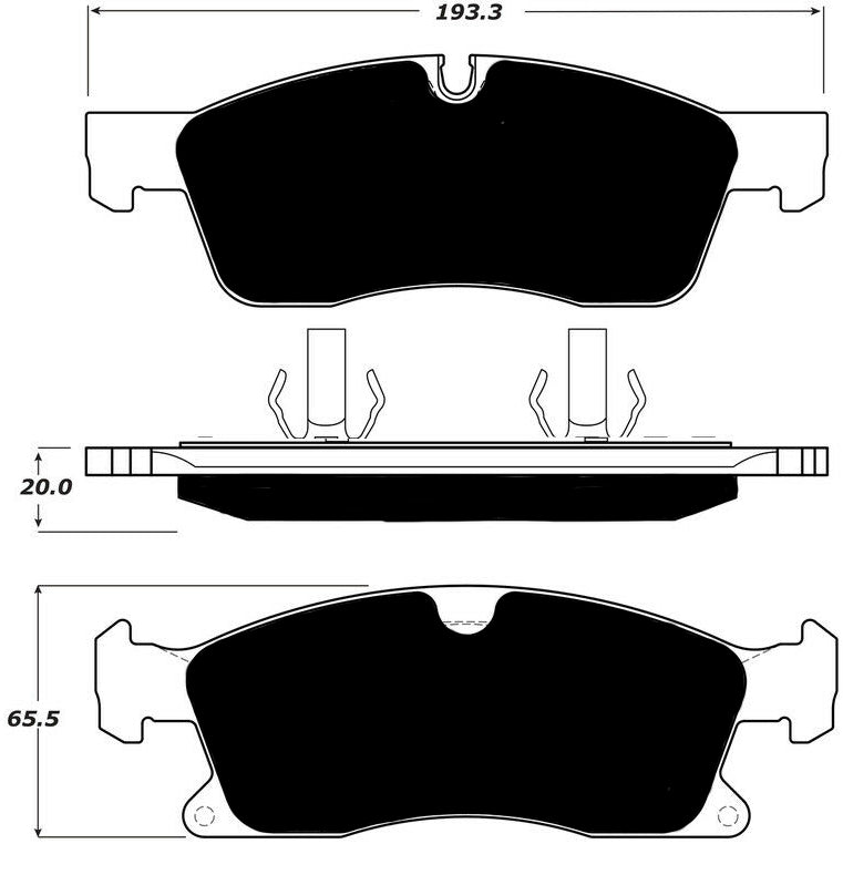 Porterfield Brake Pads for 2015 MERCEDES-BENZ ML250 (AMG EXTERIOR PKG) FR SPORT