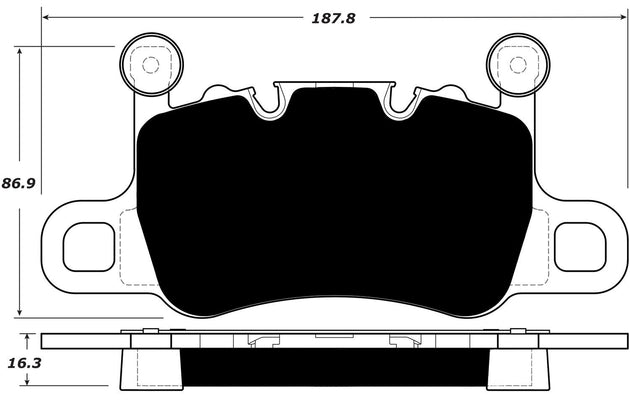Porterfield Brake Pads for 2015 PORSCHE Cayman GT4 FR SPORT
