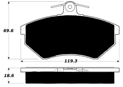 Porterfield Brake Pads for 1990 AUDI 90 Quattro 20 Valve 256mm Front Disc FR SPORT