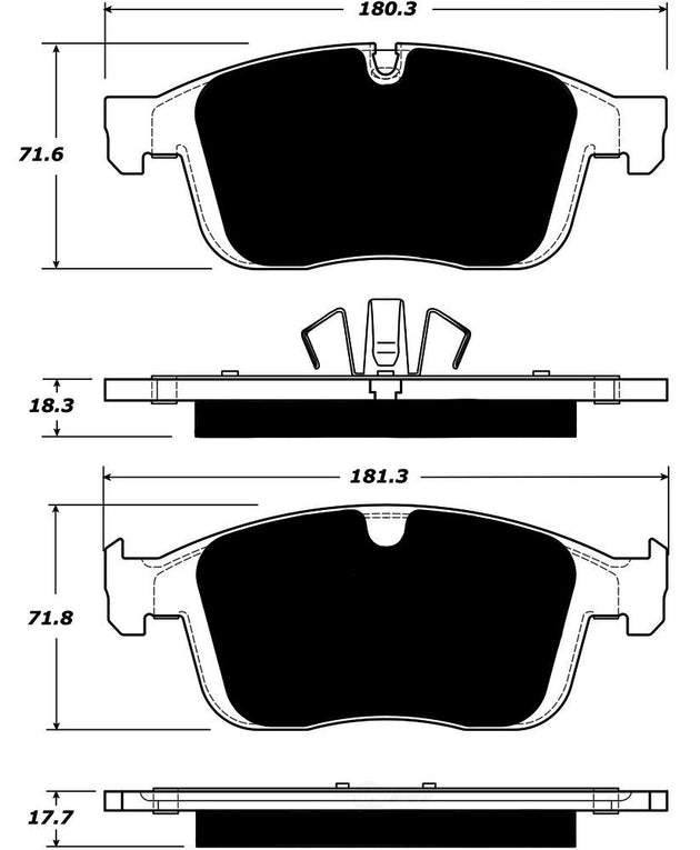 Porterfield Brake Pads for 2016 VOLVO XC60 From Chassis 789938 FR SPORT
