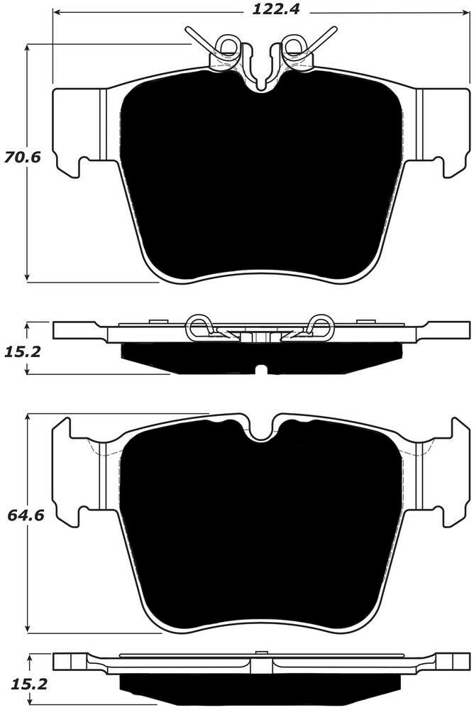 Porterfield Brake Pads for 2016 MERCEDES-BENZ C450 FR SPORT