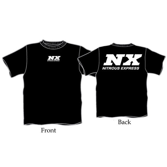 Nitrous Express LARGE BLACK T-SHIRT W/ WHITE NX - DFW Speed Syndicate