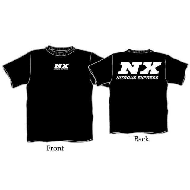 Nitrous Express LARGE BLACK T-SHIRT W/ WHITE NX - DFW Speed Syndicate