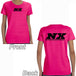 Nitrous Express Pink T-Shirt With Black NX Logo Front And Back Medium - DFW Speed Syndicate