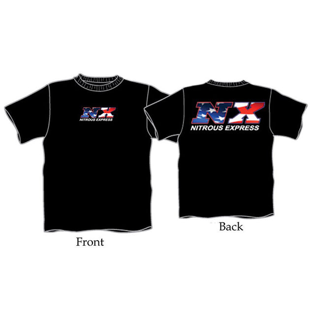 Nitrous Express MEDIUM BLACK NX AMERICAN FLAG SHIRT - DFW Speed Syndicate
