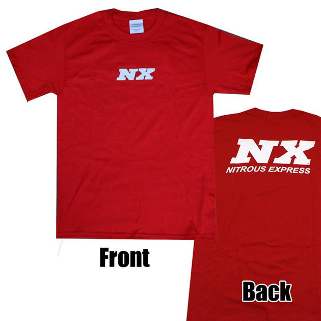 Nitrous Express SMALL RED T-SHIRT W/ WHITE NX - DFW Speed Syndicate