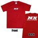 Nitrous Express MEDIUM RED T-SHIRT W/ WHITE NX - DFW Speed Syndicate