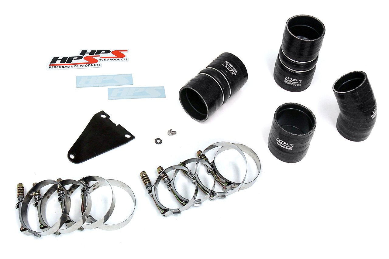 HPS Hot & Cold Side Charge Pipe with CAC Hose Intercooler Boots, 03-07 Ford F550 Superduty Powerstroke 6.0L Diesel Turbo FR SPORT