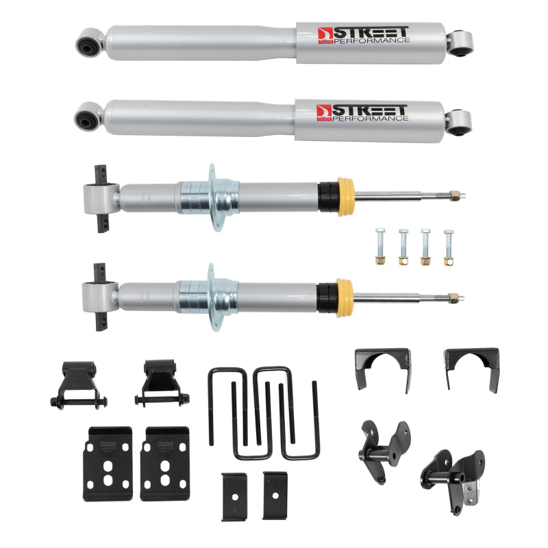 Belltech 2021+ Ford F-150 4WD 1in to 3.5in Front 5.5in Rear Lowering Kit - DFW Speed Syndicate