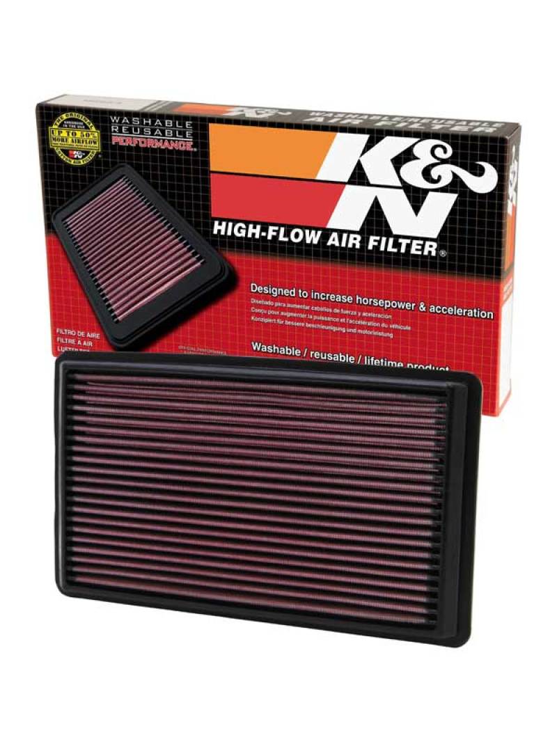 K&N 02-07 WRX/STi Drop In Air Filter 11in O/S Length / 6.563in O/S Width / 1.063in Height - DFW Speed Syndicate
