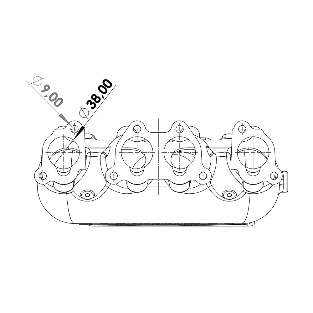 INTAKE MANIFOLD VW 8V CROSS FLOW LONGITUDINAL - 8 INJECTORS SPA TURBO USA