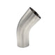 2.500" 16ga 45° Mandrel Bend w/ 2" Tangents - (3.750" CLR) - Brushed Finish - 304 Stainless Ace Race Parts