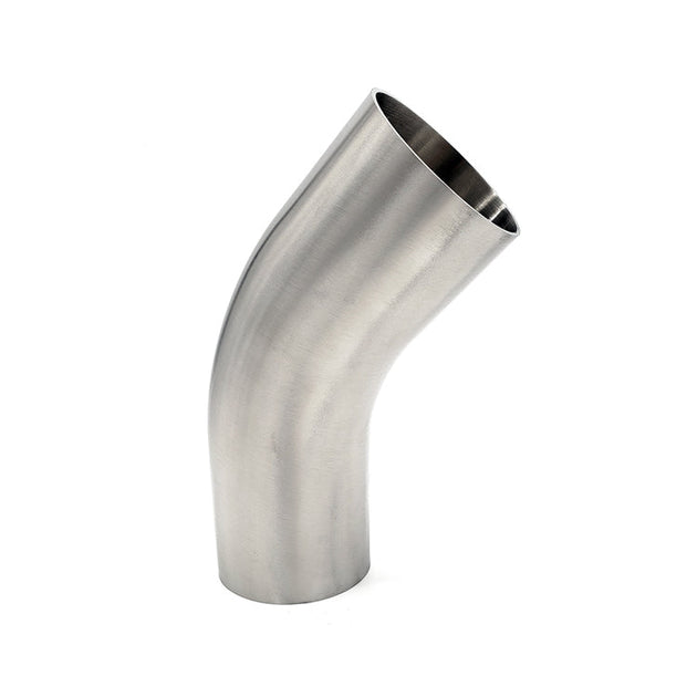 4.000" 14ga Tight Radius 45° Mandrel Bend w/ 2" Tangents - (4.000" CLR) - Brushed Finish - 304 Stainless Ace Race Parts