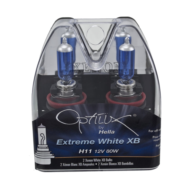 Hella Optilux XB Extreme Type H11 12V 80W Blue Bulbs - Pair - DFW Speed Syndicate