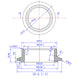 Turbo Inlet Flange - BorgWarner EFR6258, 6758, 7064, 7163, 7670, 8374, 9180 - 304 Stainless Ace Race Parts