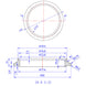 Turbo Outlet Flange - (PTE) Precision Turbo Medium Frame Turbo Housings  - 304 Stainless Ace Race Parts