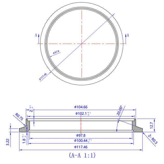 Turbo Outlet Flange - BorgWarner S400 SX & Garrett Super Core G40, G42, G45 Models - 304 Stainless Ace Race Parts