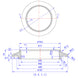 Turbo Compressor Flange - Garrett GT42, GT45/GTX45, GT47/GTX47, GTX50, GT55/GTX55 - 6061 Aluminum Ace Race Parts